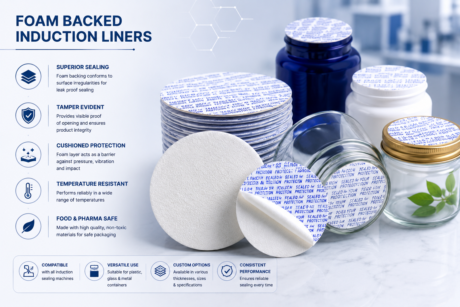 Foam Backed Induction Liners